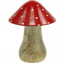 Mucholapka deco dřevěná houbová podzimní dekorace dřevo 10×8cm