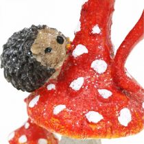 položky Muchomůrka s ježek dekorace houba podzimní dekorace V14cm 2ks