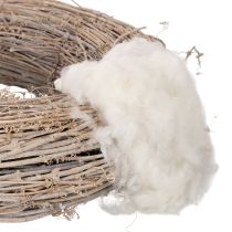 položky Volná ovčí vlna, přírodní vlna, bílá melanž, univerzální, 250g