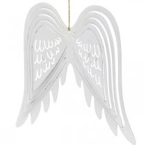 položky Křídla k zavěšení, adventní dekorace, andělská křídla z kovu Bílá V29,5cm Š28,5cm