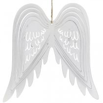 položky Křídla k zavěšení, adventní dekorace, andělská křídla z kovu Bílá V29,5cm Š28,5cm