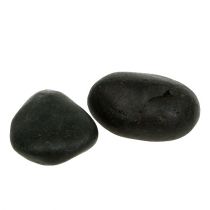 Říční oblázky černé matné 3cm - 6cm 1kg