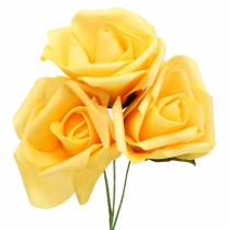 položky Pěnová růže Ø10cm žlutá 8ks