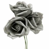 položky Pěnová růže Ø10cm šedá 8ks