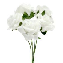 položky Pěnová růže Ø 3,5cm bílá 48 kusů