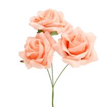 položky Pěnová růže Ø 6cm lososově růžová 27p