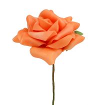 položky Pěnová růže Ø7,5cm oranžová 18str
