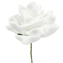 položky Pěnové růže bílé Ø10cm 8ks