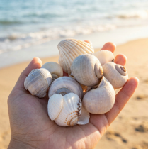 položky Šneci a mušle - Námořní dekorativní doplňky pro jedinečné zkrášlení místnosti - 500 g