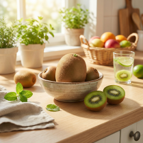 položky Kiwi umělé realistické dekorativní ovoce 7,5cm