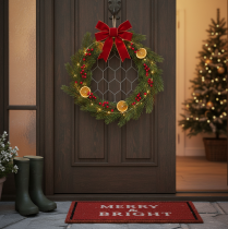 položky Dekorativní kovové závěsné kroužky z rafie, Ø20cm, 4 kusy, boho nástěnná dekorace, dekorace na okno