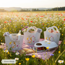 položky Plstěný sáček s rozkošným velikonočním zajíčkem, vhodný na jaro a léto, 27 cm, 4 kusy