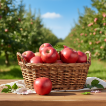 položky Dekorativní umělé červené jablko, Real Touch, 9 cm