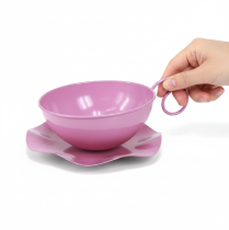 položky Kovový hrnek Ø16cm V9cm Dekorativní hrnek s podšálkem růžový 2ks