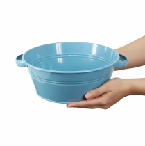 položky Kulatá miska s uchem, dekorativní miska, květinová miska, modrá, Ø33,5 cm