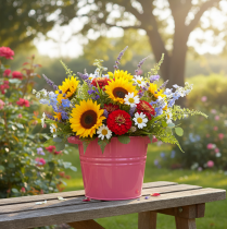 položky Dekorativní květináč, růžový kovový květináč s úchyty, 31x26x21,5 cm