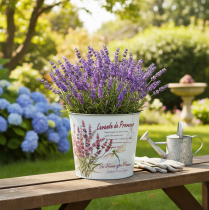 položky Kovový květináč na levanduli, malý, Ø18 cm V15,5 cm