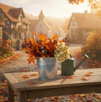 položky Kovový květináč s úchyty, dekorativní kyblík, Ø21cm V19,5cm