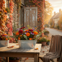 položky Květinová mísa s uchy, dekorativní mísa, kovová, 17,5×12×9 cm