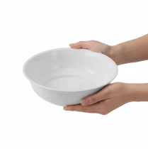 položky Kovová miska, bílá, miska smaltovaného vzhledu, Ø25cm, V7cm