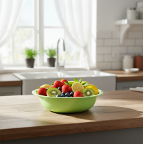 položky Dekorativní miska kovová smaltovaná miska zelená limetková 25cm