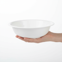 položky Kovová miska, bílá, smaltovaný vzhled, Ø36cm, V9,5cm