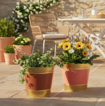 položky Kovový květináč/květináč/květináč, Ø26cm V22cm, 4 kusy