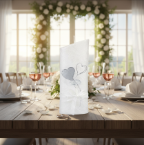 položky Svatební svíčka, stříbrná svatební svíčka, bílá svíčka 220/85mm