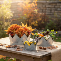 položky Dekorativní miska kovová korunka Ø26,5/22,5/19cm sada 3 kusů