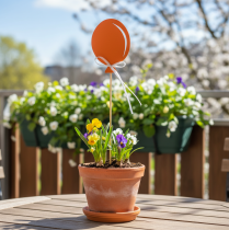 položky Květinová zátka kytice dekorace dort toner balón oranžový 28cm 8 ks