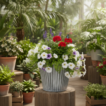 položky Květináč, dekorativní květináč s úchyty, kovový květináč na sázení Ø25,5 cm