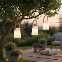 položky Lampa s rukojetí, přenosné LED světlo pro venkovní i vnitřní použití, 22 cm, 3 kusy