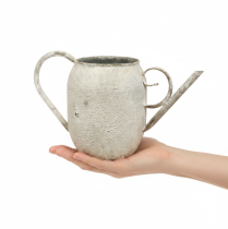 položky Starožitný kovový květináč/konev na zalévání, starožitná zahradní dekorace, 32x10,5x18cm
