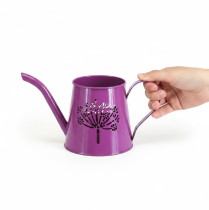 položky Dekorativní konev na zalévání, fialový kov, boho design, pampeliška, výška 12 cm, 2 kusy
