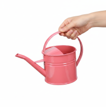 položky Kovová dekorativní konev na zalévání, růžový květináč, 1,25 l, vnitřní/venkovní, balkon