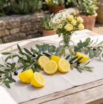 položky Umělé dekorace ze žlutých citronů, 18 kusů - realistické půlky citronů
