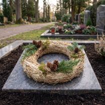 položky Slaměný věnec Ø18cm - 10 kusů přírodní - adventní věnec, věnec na hrob, materiál na tvoření