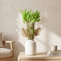 položky Sametová tráva zelená Lagurus sušená sušená tráva sladká tráva 20-50cm 25g dekorace ze sušených květin Boho