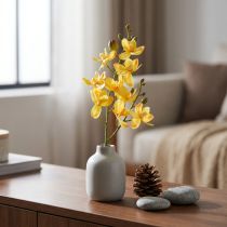položky Malá orchidej Phalaenopsis umělá žlutá 30cm