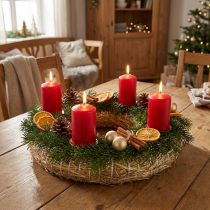položky Slaměný věnec Ø40cm přírodní 5ks - Adventní věnec, věnec na dveře, velikonoční věnec