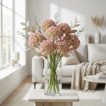 položky Allium umělá růžová 55cm