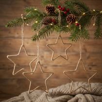 položky Adventní dekorace, vánoční dekorace hvězda, dekorativní hvězda juta š20cm 5 ks
