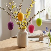 položky Velikonoční vajíčka na zavěšení Zelená Žlutá Růžová Berry 11cm 4 ks