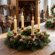 položky Svícny svíčky adventní hvězda hnědé Ø9,5cm 4ks