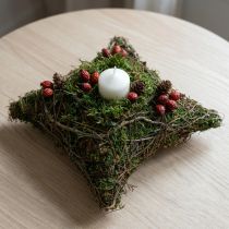 položky Rostlinný polštář, miska z mechu, přírodní 20×20×6,5 cm