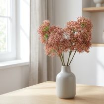 položky Bezová větev umělý růžový květ 52cm 4ks