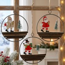 položky Vánoční přívěsek Santa Claus sněhulák Ø12cm 3ks