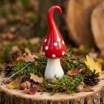 položky Deco Muchomůrka Keramická Deco Houba Červená Bílá Ø6,5cm V21cm