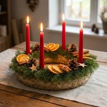 položky Slaměný základ pro věnec, 35 cm, sada 2 kusů, věnec na dveře, adventní věnec
