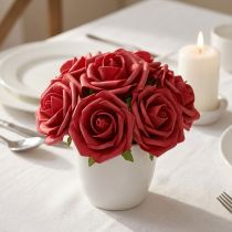položky Foam Rose Foam Red Umělé růže 7,5cm 18 ks